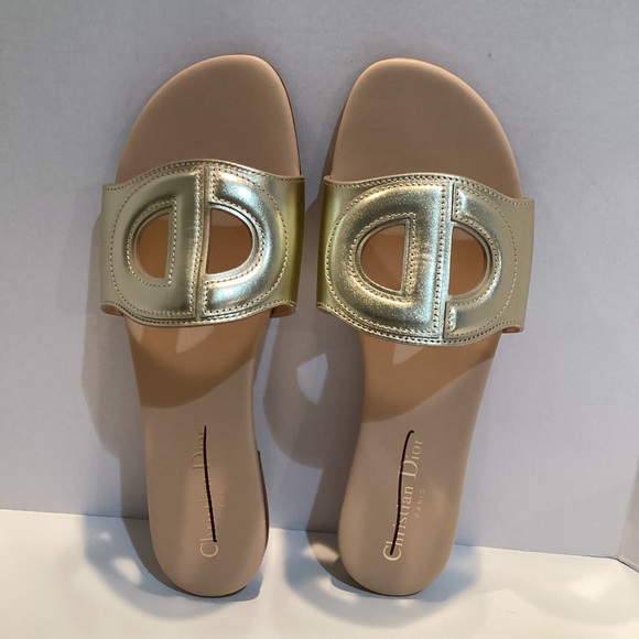 CHRISTIAN DIOR SANDAL -D- CLUB LIGHT GOLD SANDAL - Picture 5 of 12